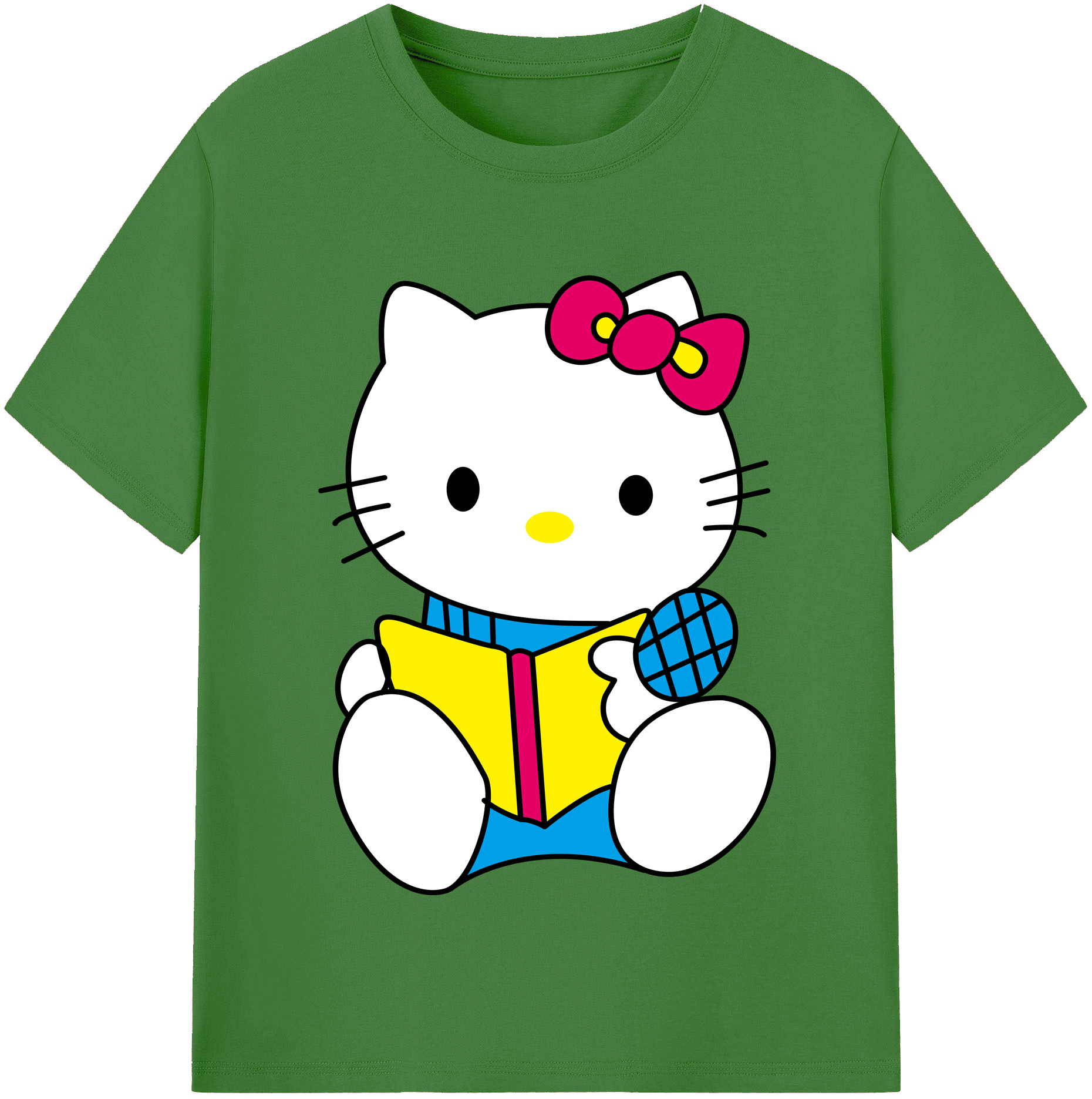 （画像用） Hello Kitty ハローキティ レディースカジュアルプリントTシャツ（綿100％）